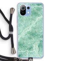 Groen marmer: Xiaomi Mi 11 Lite Transparant Hoesje met koord
