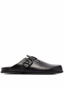 Valentino Garavani chaussons VLOGO en cuir - Noir