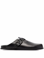 Valentino Garavani chaussons VLOGO en cuir - Noir