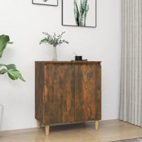 Dressoir 60x35x70 cm bewerkt hout gerookt eikenkleurig