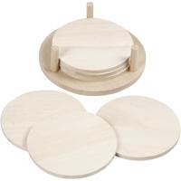 Creativ Company Schijven, d 9,5 cm, dikte 5 mm, 6 stuk/ 1 doos