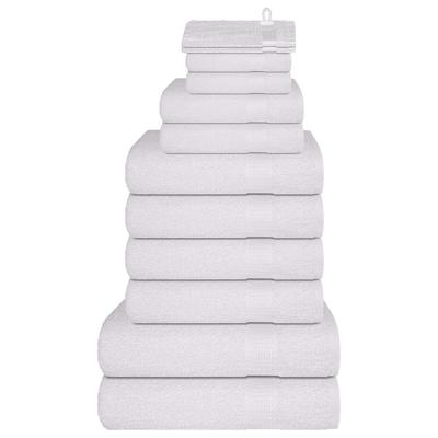 12-delige Handdoekenset 360 g/m 100% katoen wit