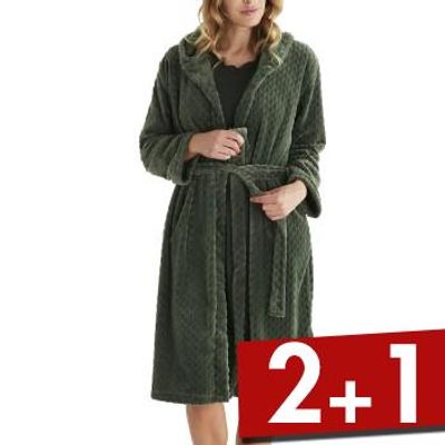 Damella Jaquard Fleece Hoodie Robe * Actie *