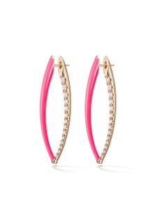 Melissa Kaye boucles d'oreilles Cristina en or 18ct et diamants - Rose