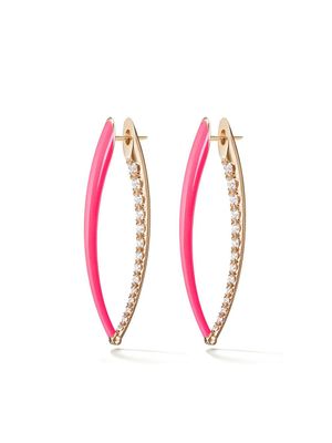 Melissa Kaye boucles d'oreilles Cristina en or 18ct et diamants - Rose
