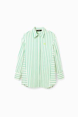 Oversized shirt strepen - GREEN - S/M