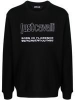 Just Cavalli sweat en coton à logo brodé - Noir