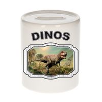 Dieren stoere t-rex dinosaurus spaarpot - dinosaurs/ dinosaurussen spaarpotten kinderen 9 cm