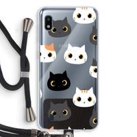 Katten: Samsung Galaxy A10 Transparant Hoesje met koord