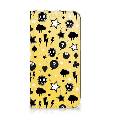 Mobiel BookCase iPhone 15 Punk Geel