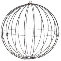 Metalen lichtbol/verlichte decoratie bol met wit licht 40 cm