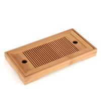 2 stuks bamboe thee bakken Kung Fu thee accessoires thee lade tafel met afvoer rack (primaire kleur)