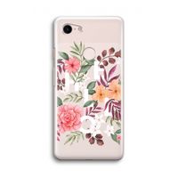 Hello in flowers: Google Pixel 3 Transparant Hoesje