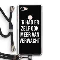 Meer verwacht - Zwart: Pixel 3 Transparant Hoesje met koord