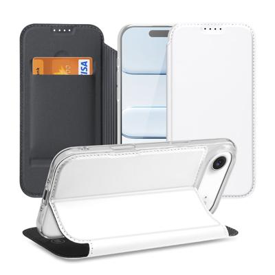 Apple iPhone Air Stand Case Hoesje Wit met Magnetische Sluiting