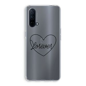 Forever heart black: OnePlus Nord CE 5G Transparant Hoesje