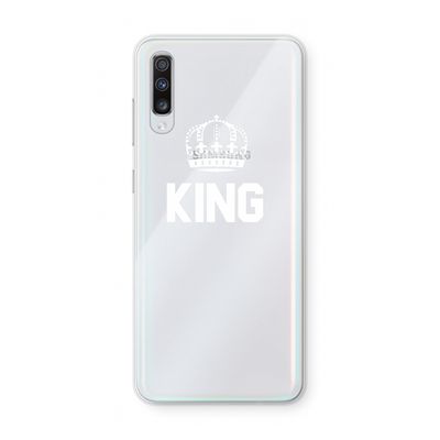 King zwart: Samsung Galaxy A70 Transparant Hoesje