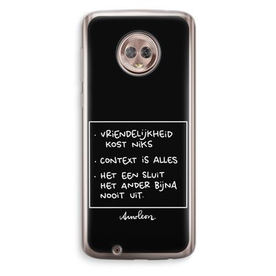 Mijn Motto's: Motorola Moto G6 Transparant Hoesje