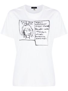 R13 t-shirt en coton à imprimé graphique - Blanc