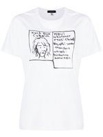 R13 t-shirt en coton à imprimé graphique - Blanc