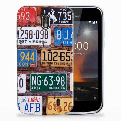 Nokia 1 | Siliconen hoesje | met foto Kentekenplaten