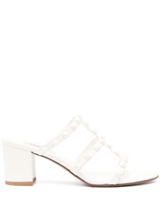 Valentino Garavani sandales en cuir à ornements Rockstud 60 mm - Blanc