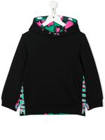 Stella McCartney Kids hoodie fleuri à logo imprimé - Noir - thumbnail