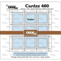 Crealies • vierkant postzegelvel taylor met 9 vierkanten