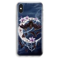 Vleermuizen Maan: iPhone XS Max Transparant Hoesje