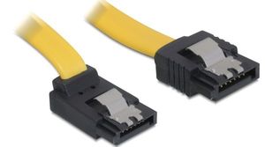 Delock 82472 SATA 3 Gb/s Kabel recht naar boven haaks 30cm geel