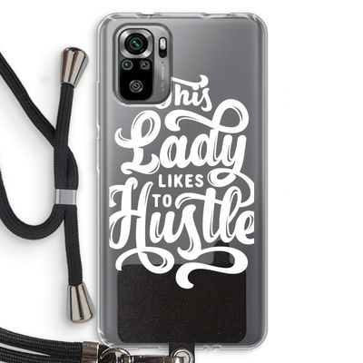 Hustle Lady: Xiaomi Redmi Note 10S Transparant Hoesje met koord