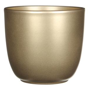 Mica Decorations Bloempot - goud - glanzend - keramiek - 19 x 18 cm