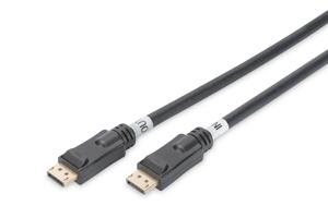 Digitus AK-340105-150-S DisplayPort-kabel DisplayPort Aansluitkabel DisplayPort-stekker, DisplayPort-stekker 15.00 m Zwart Afgeschermd, Afscherming totaal,