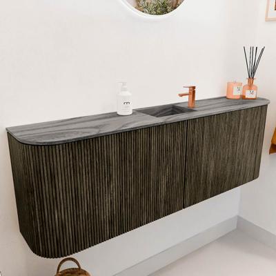 Toiletmeubel Mondiaz Joya Dlux | 123.2 cm | Meubelkleur Shadow | Faye wastafel Sombra Wasbak Midden | 1 kraangat