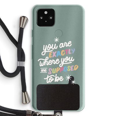 Right Place: Pixel 5a 5G Transparant Hoesje met koord