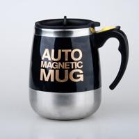 2 stks automatische mengbeker koffie kopje draagbare huishoudelijke mixer (zwart)