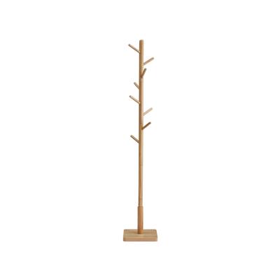 Kapstok in boomvorm met stevige houten haken, Natuurlijk beige