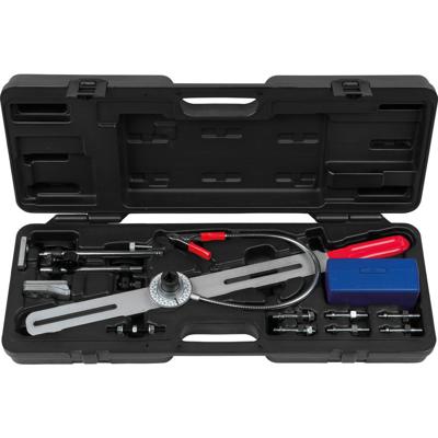 Tweemassavliegwiel testgereedschap met hoekgradenschijf en meetklok KS Tools 150.2425