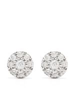 Djula boucles d'oreilles Target en or blanc 18ct ornées de diamants - Argent