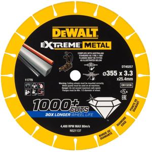 DeWALT DT40257 EXTREME™ Metal Diamant Doorslijpschijf 355mm