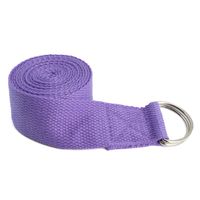 Yoga Riem D-ring Katoen Paars (183 cm) - thumbnail