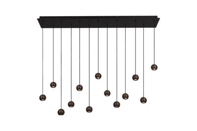 Lucide MONTANA - Hanglamp - LED Dimb. - CCT - 13x5,7W 2700K/4000K - Koffie | Premium