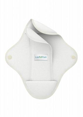 Ladypad Wasbaar maandverband pad & liner wit maat M 1 Set