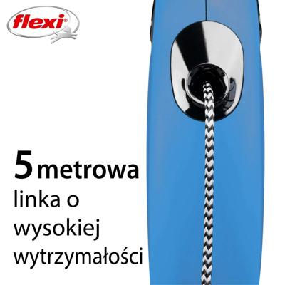 Flexi New Classic Geel Hond Intrekbare riem 5 m