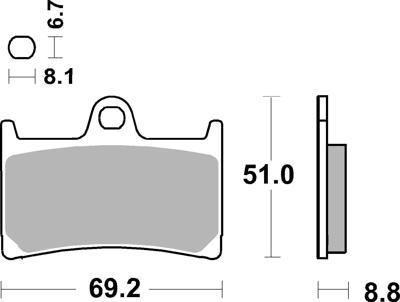 BREMBO Remblokken, voor de moto, Road Organisch 07YA2307