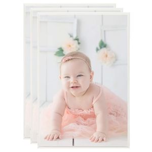 VidaXL Fotolijsten 3 st voor tafel 21x29,7cm mdf zilverkleurig