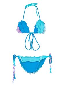 sherris bikini à volants - Bleu