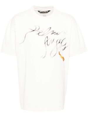 Palm Angels t-shirt Foggy en coton - Blanc