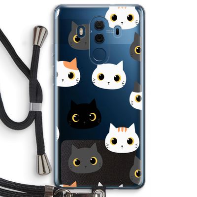 Katten: Huawei Mate 10 Pro Transparant Hoesje met koord