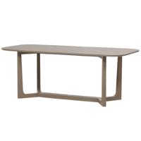 WOOOD Deens Ovale Eettafel 'Ferion' Mangohout, 180 x 90cm, kleur Mud